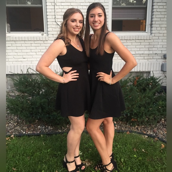 Boutique Black Dress with Cut-Outs - Picture 4 of 4